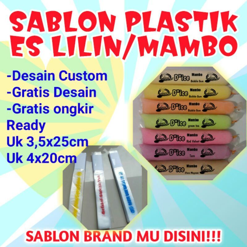 plastik sablon es lilin/mambo