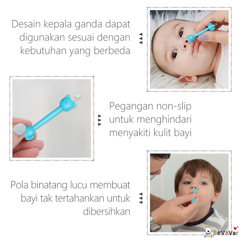 BEVAVAR Pembersih Hidung Dan Telinga Bayi Booger Tool Baby Nose And Ear Cleaner