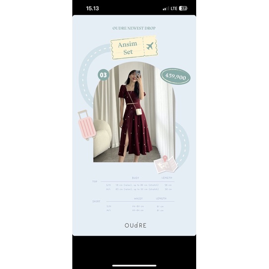 ANSIM SET S/M MELDA OUDRE