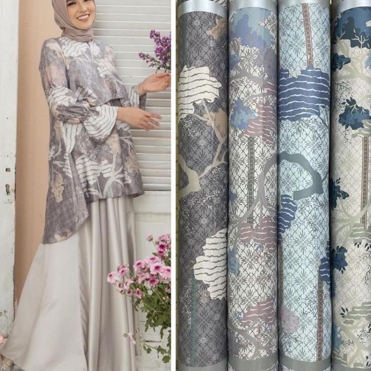 【flashϟsale】 Kain Meteran Bahan D Silk Motif Melati Series looklike Wearingkalmby
