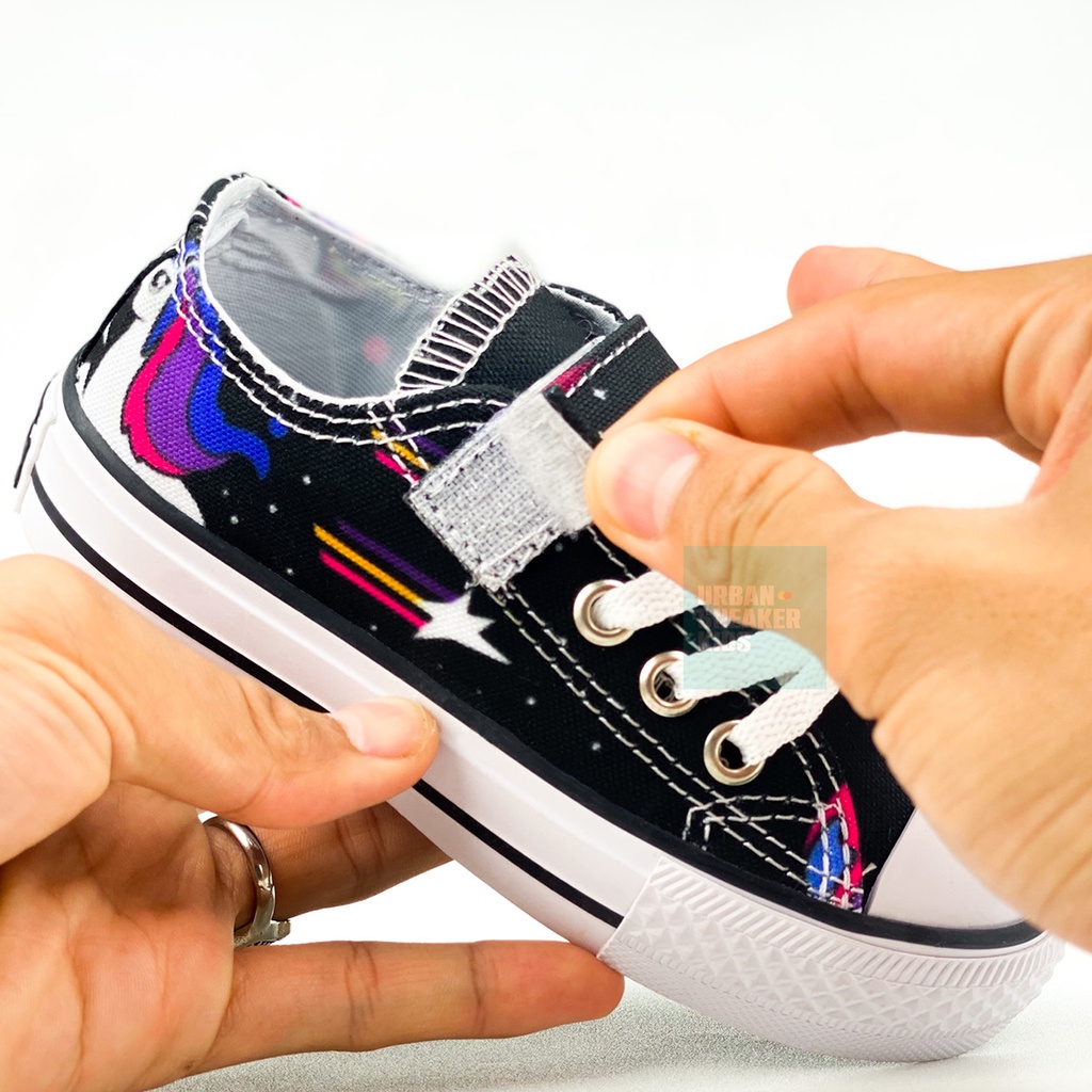 Sepatu Anak Converse Kids Chuck Taylor All Star Black Unicorn 1V Toddler Low 21-35 - Urban Sneaker Kids