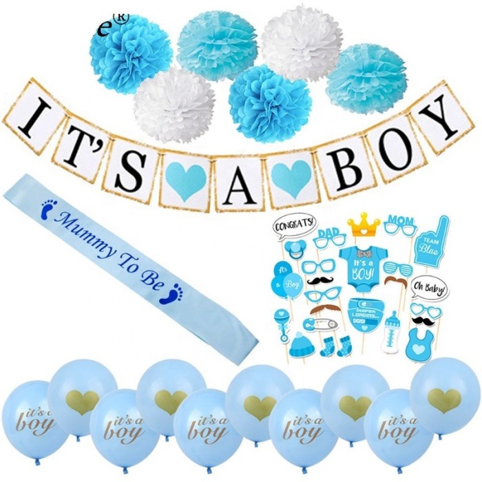 SET BALLOON NEW BORN BABY DECORATION / PAKET DEKORASI BALON PESTA