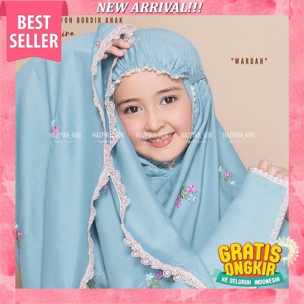 Mukenah Anak Tanggung Perempuan Umur 8 9 10 11 12 Tahun Katun Adem / Mukena Anak Polos Putih Model T