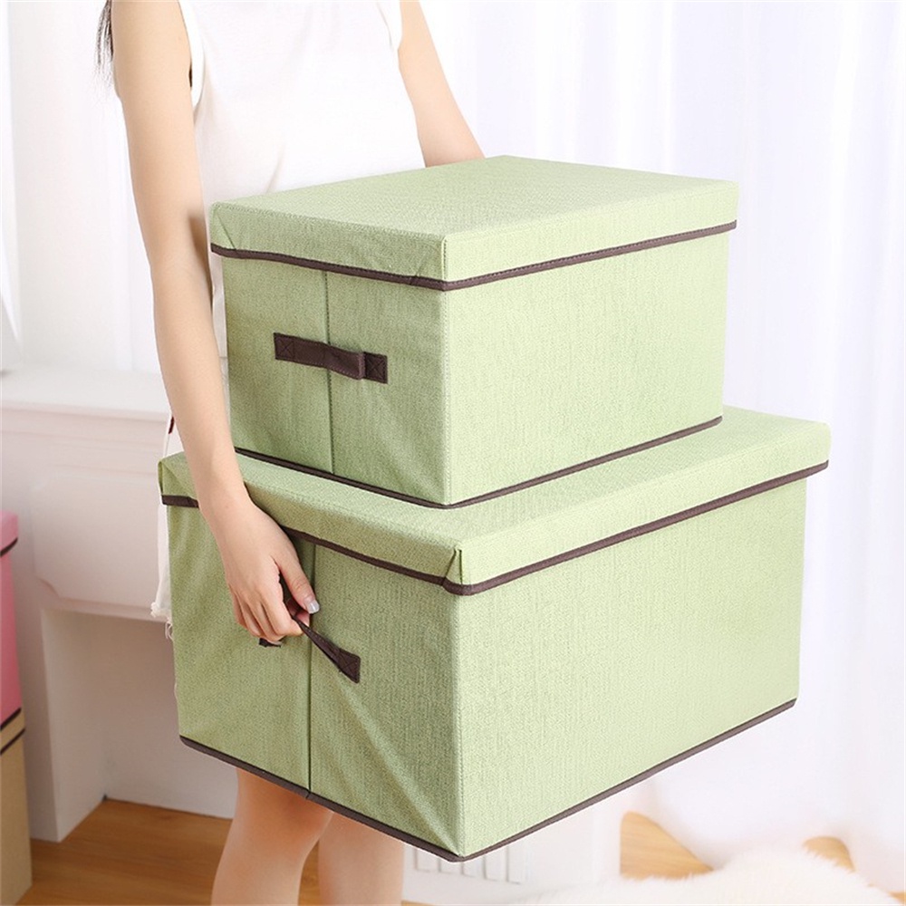 2 in 1 Colour Storage Box Tempat Penyimpanan Baju Selimut Mainan Box Serbaguna
