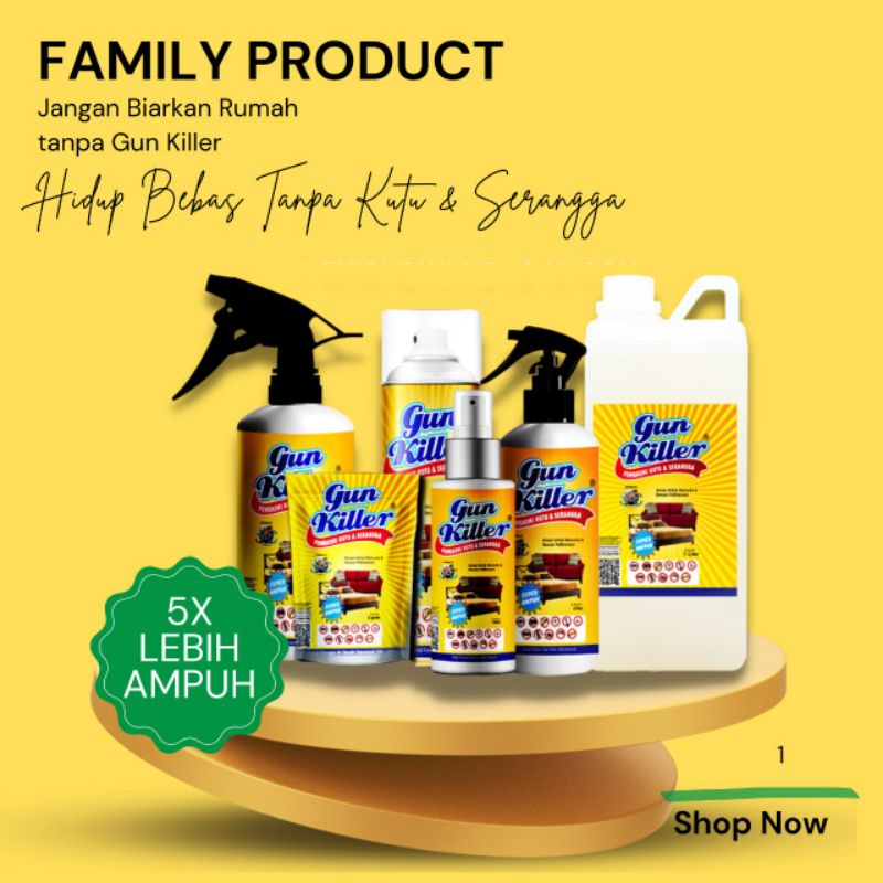 GUN KILLER PEMBASMI KUTU KASUR/ ANTI KUTU KASUR/ SEMPROTAN ANTI KUTU/ OBAT PEMBASMI KUTU KASUR