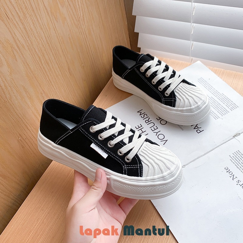 LM-0259 Sepatu Kanvas Wanita Model Terkini Original 100% Sepatu Shoes Canvas Sneakers Quality Premium Fashion Terbaru