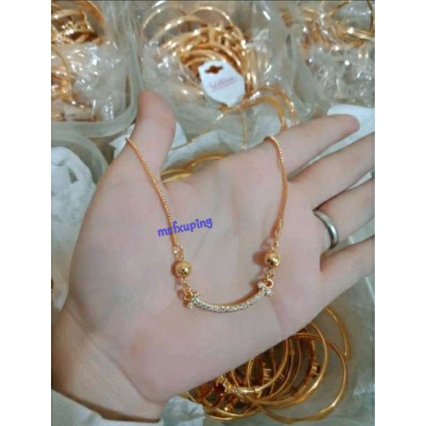 Kalung Titanium Xuping Wanita Berlapis Emas