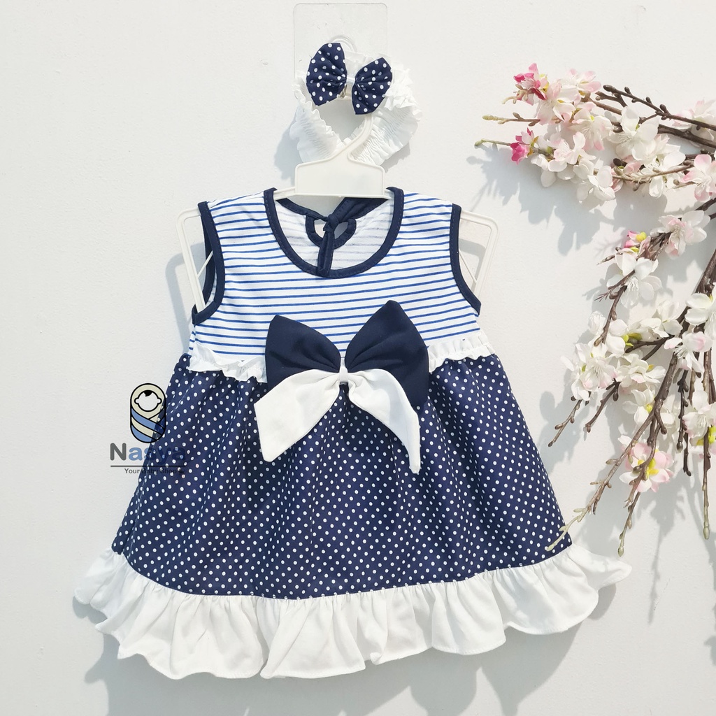 [P-068] Dress Bayi (0-6 bulan) / Setelan Bayi Perempuan Motif Rampel