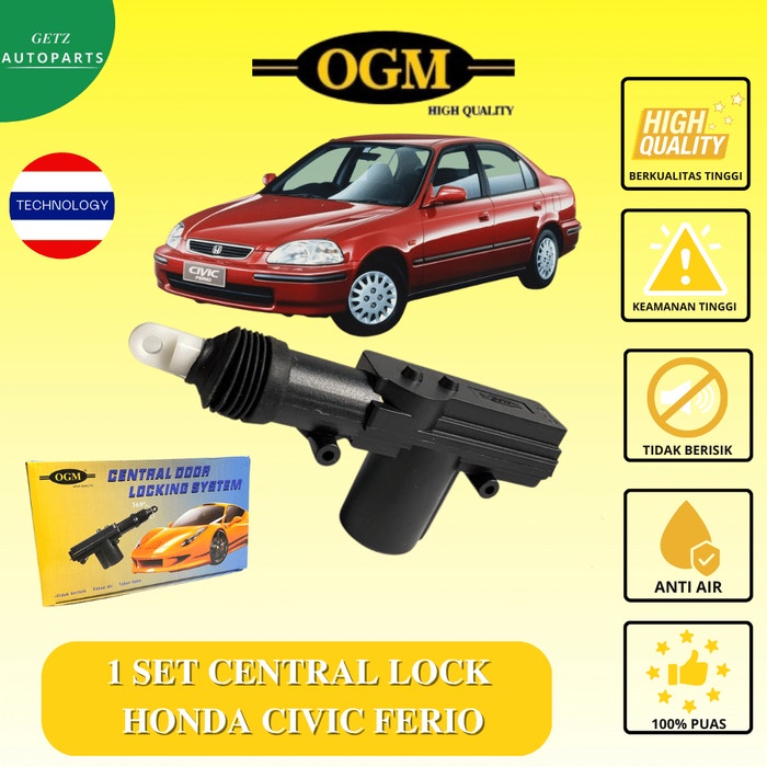 Central Lock Sentral Lock Central Door Lock System Centrallock Komplit 4 Pintu Kunci Mobil Honda Civ