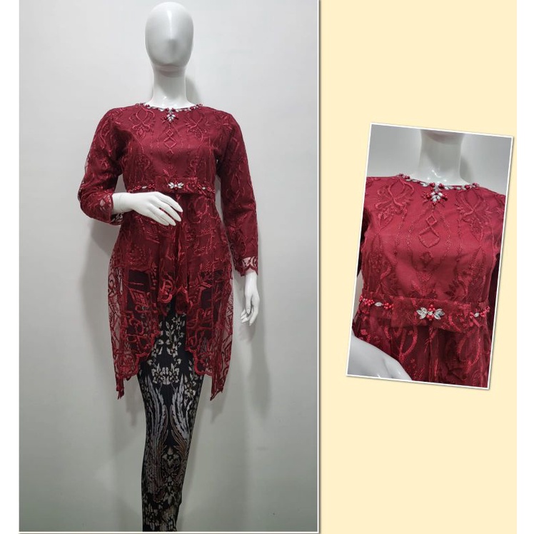 Permata Olshop / Kebaya Aurora Pita Payet Modern / Kebaya Wisuda Berpayet / Kebaya Lamaran / Kebaya Kondangan / Kebaya Remaja / Kebaya Pesta