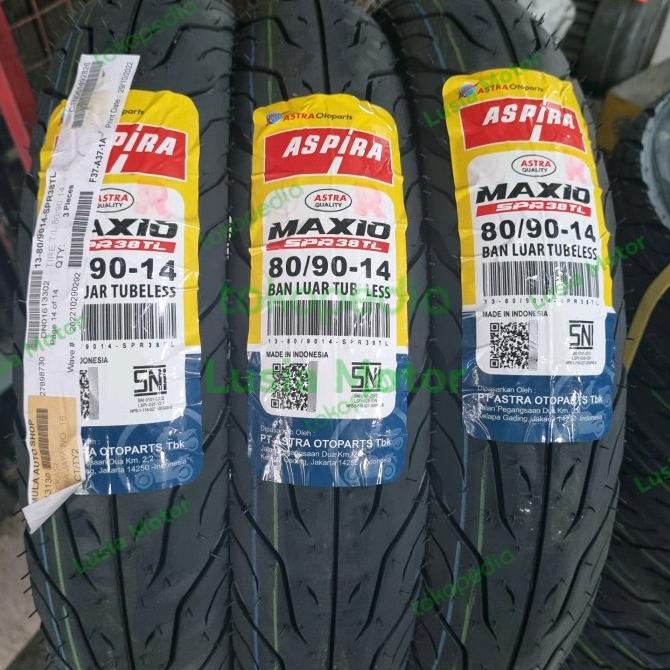 Ban Aspira Maxio SPR38 80/90-14 - Ban Tubeless Aspira Maxio 80/90-14