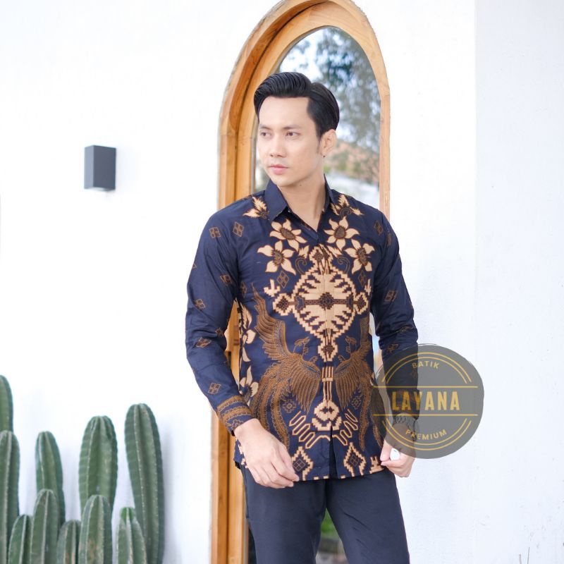 Kemeja Batik Senogaling Slimfit Premium Lapis Puring Erro Baju Formal Nonformal