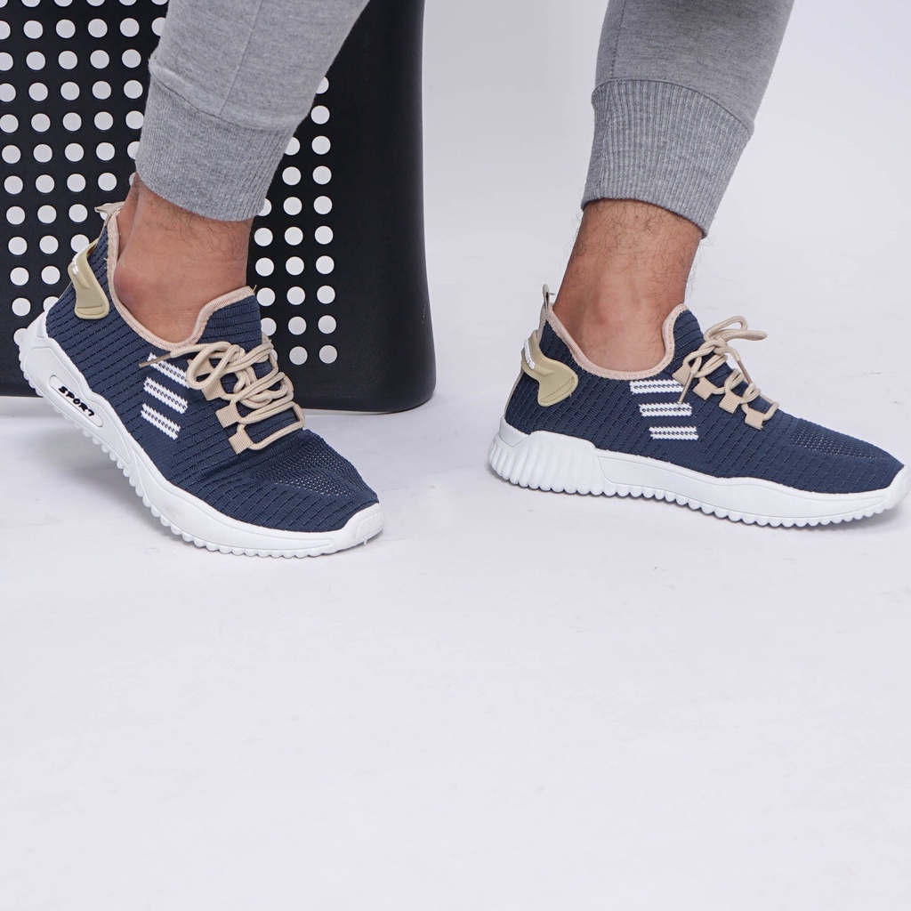 DUNKENSTOCK CONAN 01 Sepatu Sneakers pria Casual Hitam Polos TERBARU!