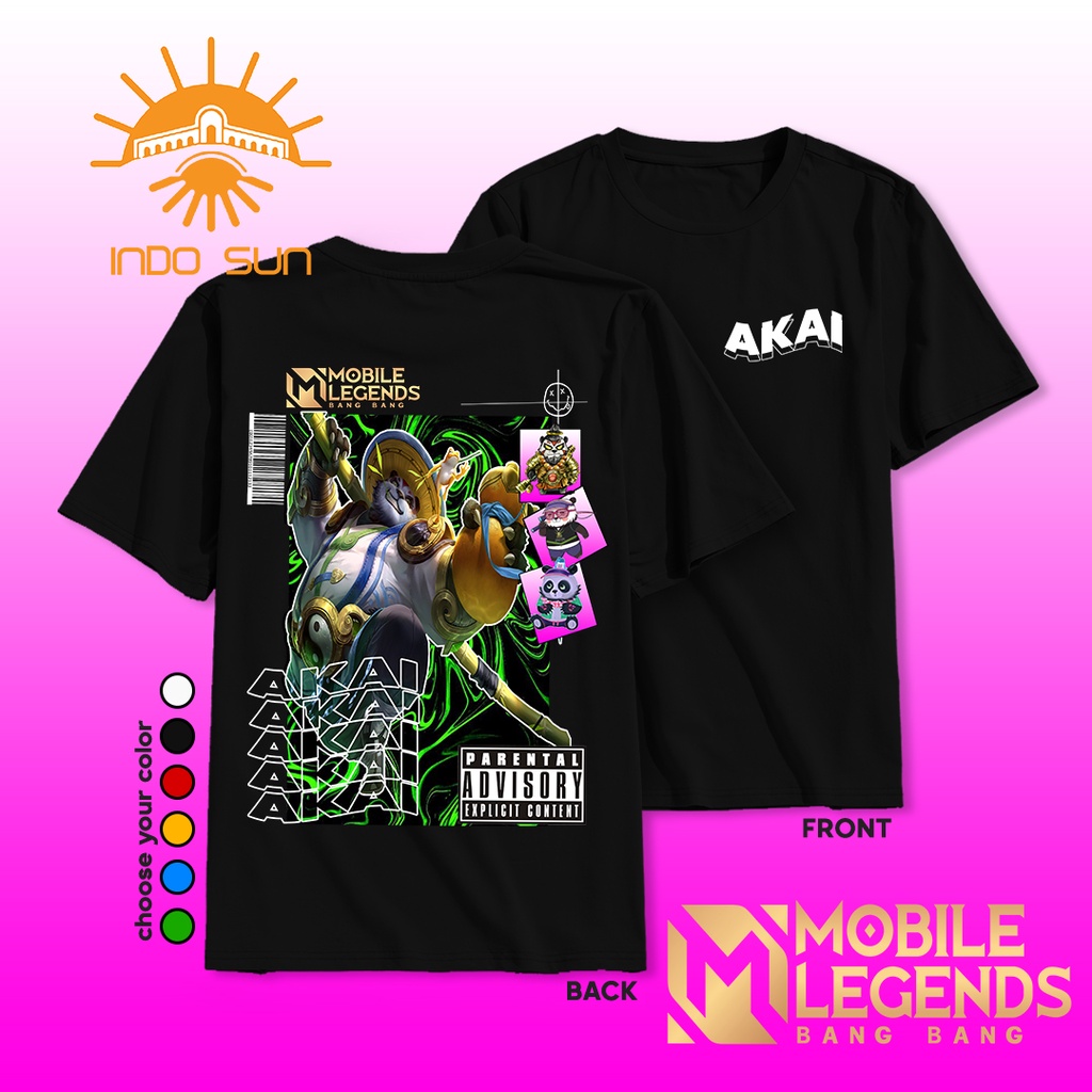 KAOS MOBILE LEGENDS HERO AKAI - KAOS MOBILE LEGENDS TERBARU - KAOS MOBILE LEGENDS BISA COSTUM - KAOS