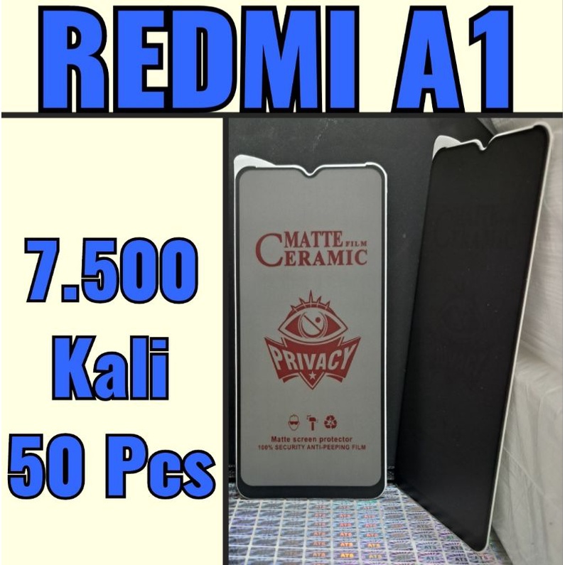 Tempered Glass Ceramic Matte Privacy Anti-Spy Redmi A1 4G