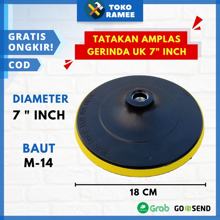 +++++] TATAKAN AMPLAS BULAT 7 INCH BULAT POLISHING PAD VELCRO 7 INCH