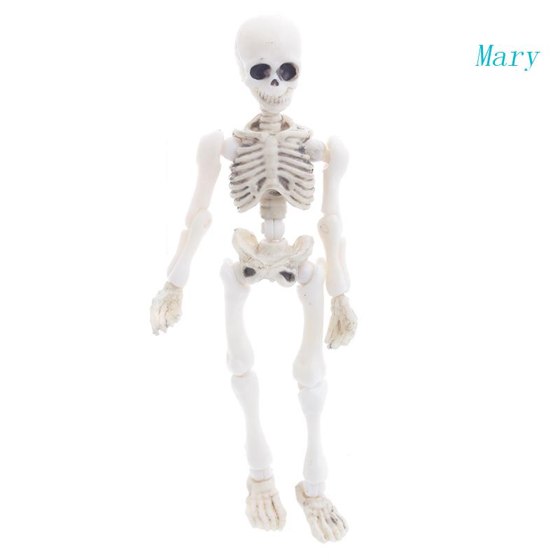 Mary Movable Mr. Bones Skeleton Model Manusia Tengkorak Full Body Mini Figure Mainan Halloween