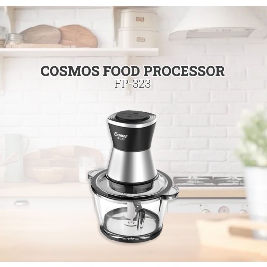 CHOPPER COSMOS FP323 / FP 323 + PENGUPAS BAWANG (KACA / 1,7 LITER)