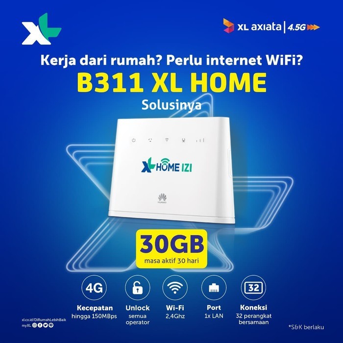 Produk Terbaru Router Wifi Modem Wifi 4G Huawei B311 Xl Home Izi Unlock All Operator