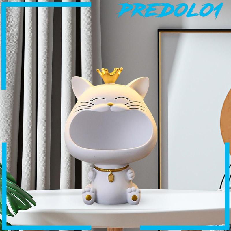 [Predolo1] Patung Kucing Dekorasi Rumah Patung Kerajinan Kotak Penyimpanan Kunci