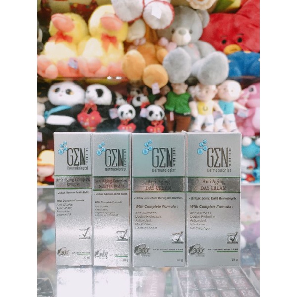 GEN DERMATOLOGIST ANTIAGING SERUM/NIGHT CREAM/DAY CREAM FOR DRY SKIN/DAY CREAM FOR OILY SKIN