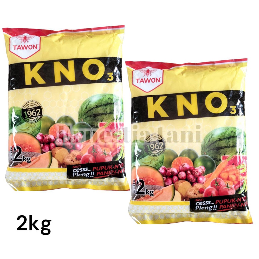 Pupuk KNO3 Putih 2Kg Cap Tawon Kandungan : Nitrogen (N) 13% Kalium (KO) 46% KNO 3 prill dgw