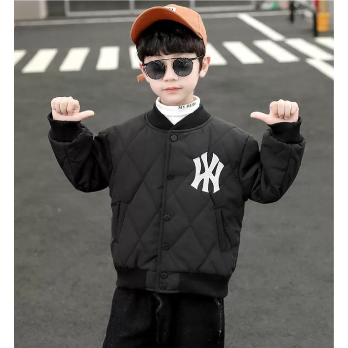 Jaket Anak Laki laki baseball NY New York Jacket varsity baseball branded bahan adem