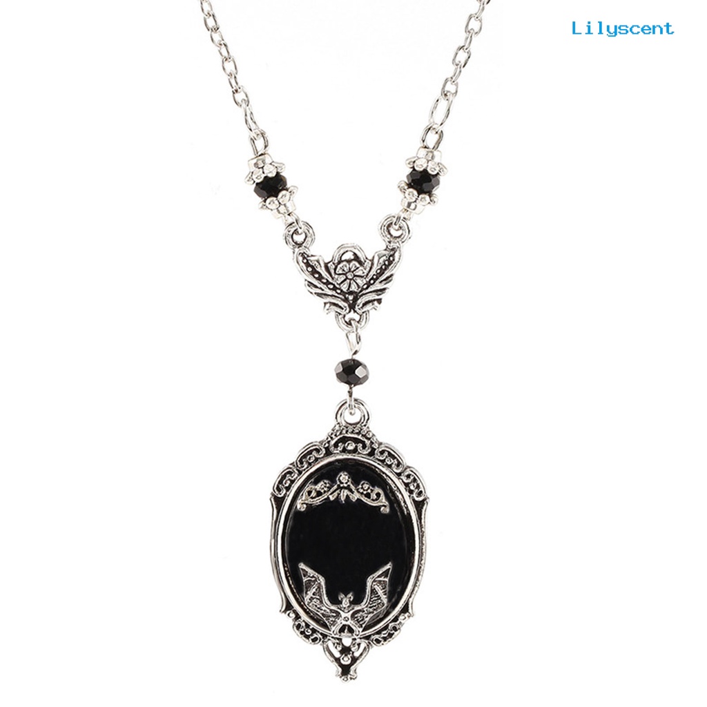 Ls Kalung Liontin Vintage Indah Gothic Halloween Kalung Kelelawar Untuk Pesta