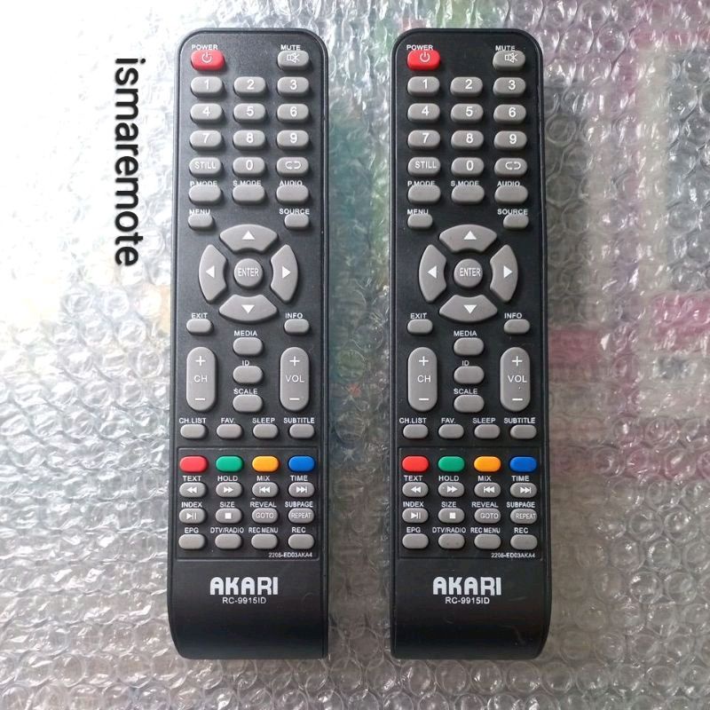 REMOTE REMOT TV AKARI  SMART LCD LED RC 99151D