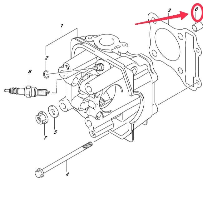Suzuki Parts 09206-10016-000 Pin Dowel Cylinder Head Suzuki Address Fi Ori