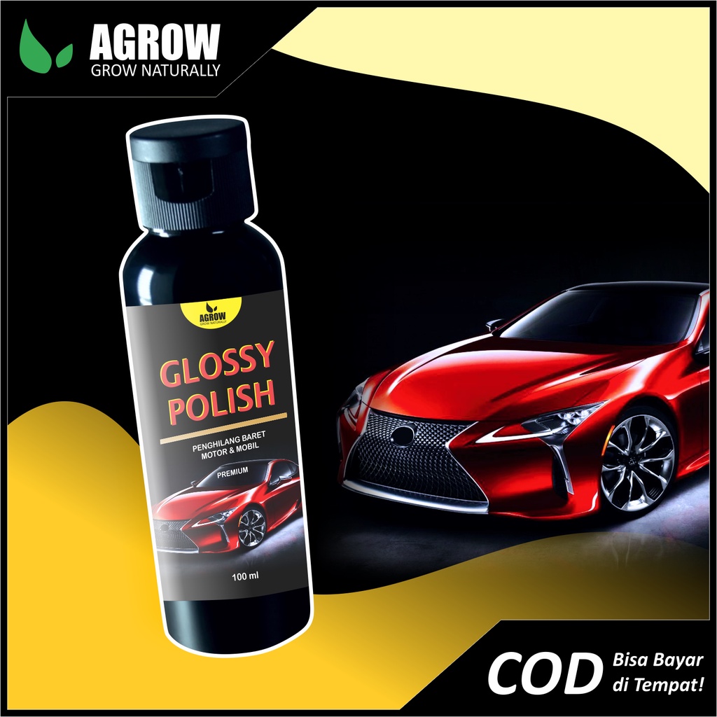 Penghilang Baret Rubbing Compound Kompon Mobil Motor Helm Glossy Polish By Agrow (100 ml)