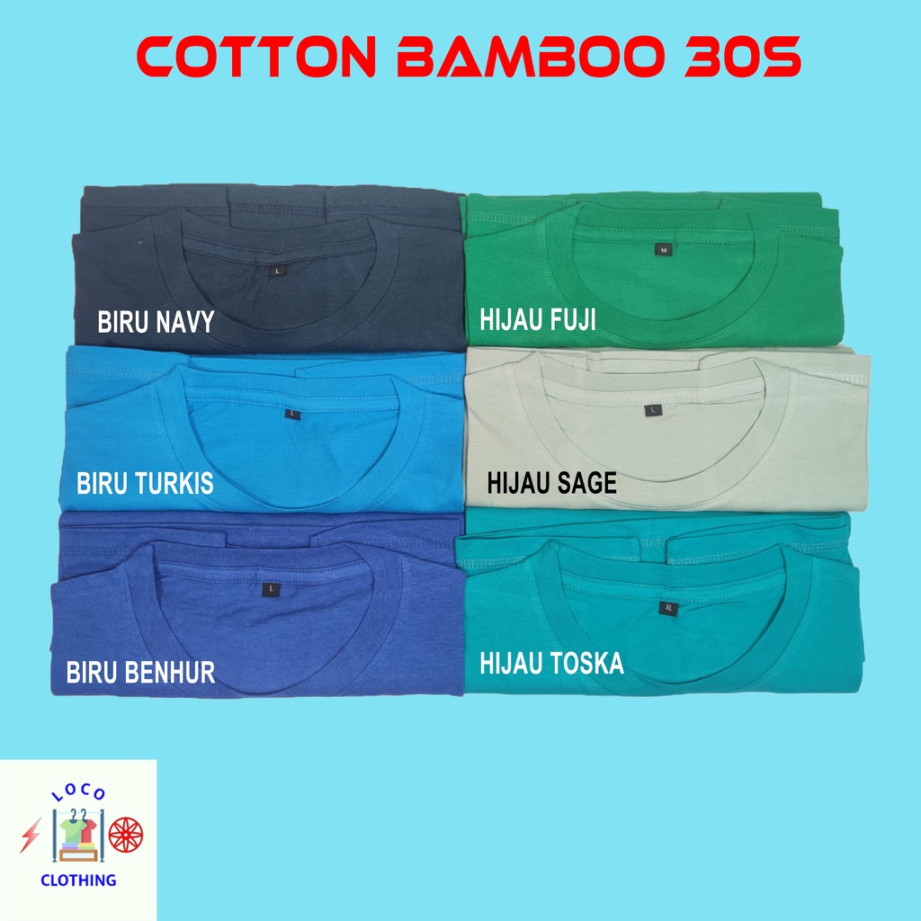 LOCO - SIZE XXXL Kaos Polos Katun Bambu [Cotton Bamboo]