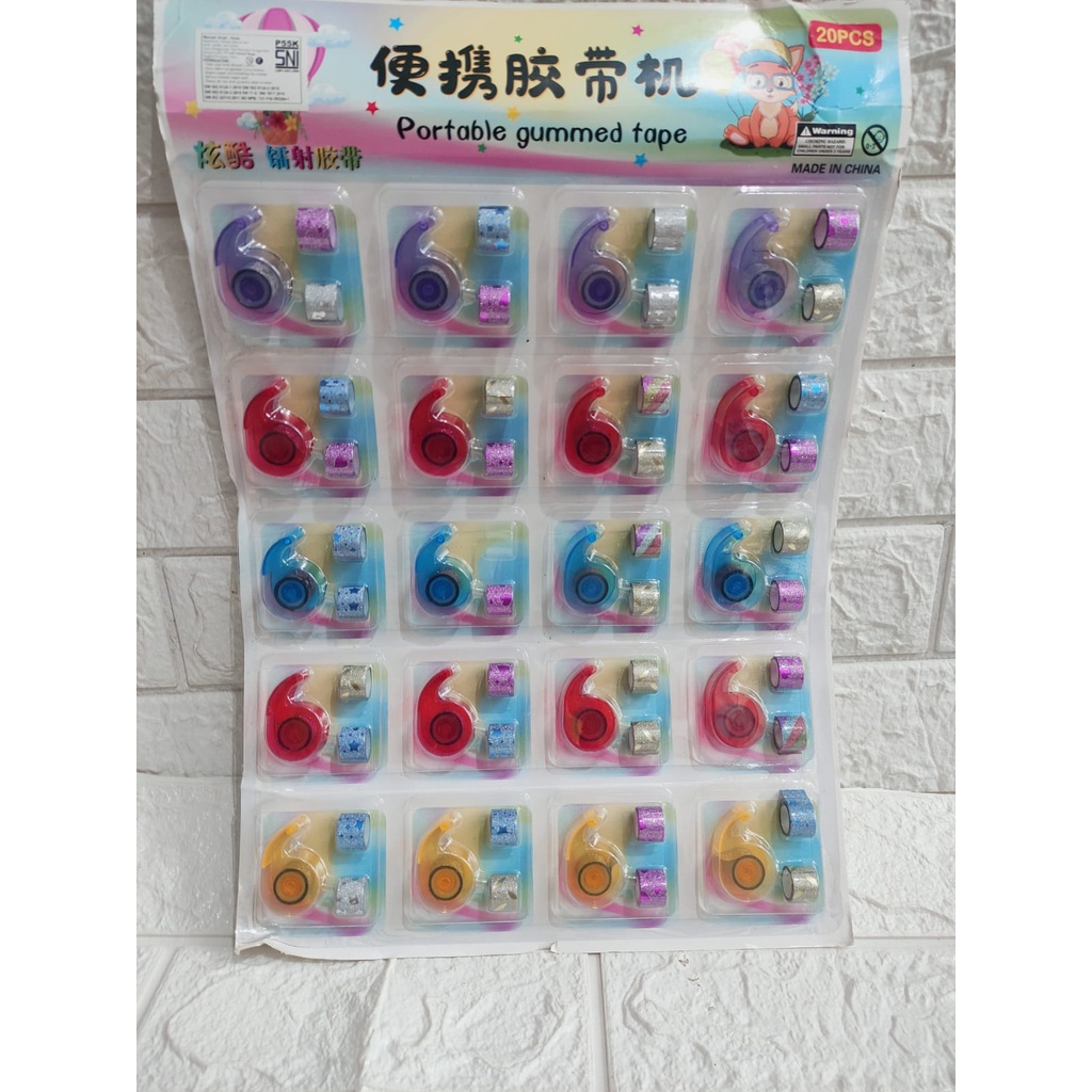 

ISOLASI GLITER SET MINI / ISOLASI PORTABLE SET GLITER TERMURAH DAN TERLARIS PER 1 PCS