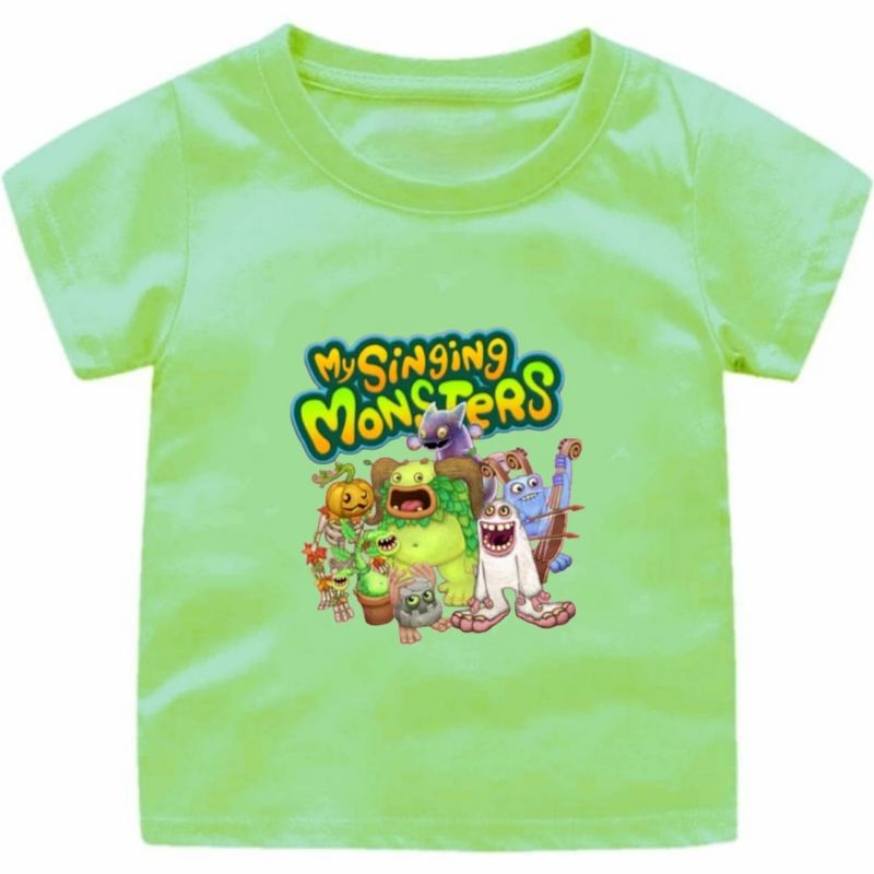 Baju kaos  my singing moster game viral anak kekinian  usia 1-12tahun uk.s/3xl//Atqsan kaos anak cewek-cowok