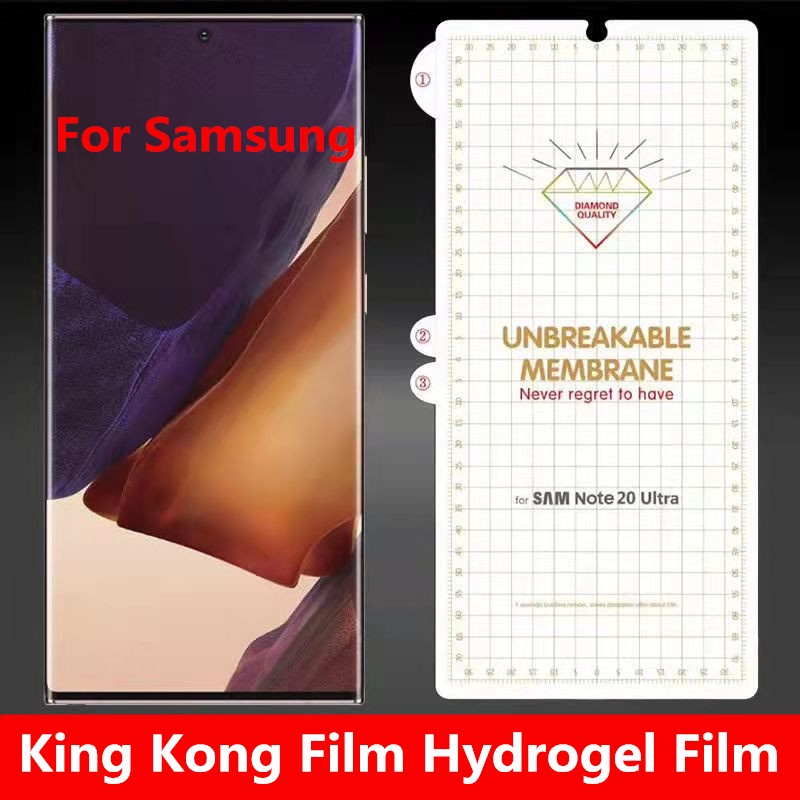 King Kong Film HD Hydrogel Film Pelindung Layar Untuk Samsung S8 S9 S10 S20 S21 S22 Plus Note10 Plus S10 Lite Note20 Ultra Note8 9 Hydrogel Film Protector