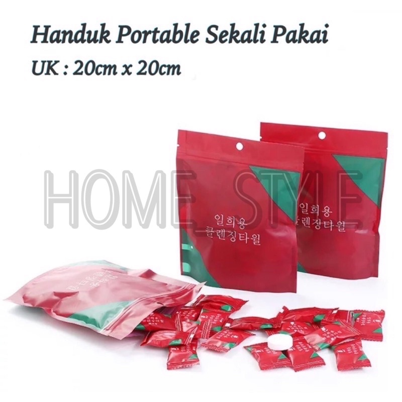 HANDUK MINI TERKOMPRESI /HANDUK MUKA PORTABLE / HANDUK TRAVELING SEKALI PAKAI JRW0079