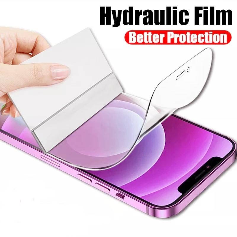 Untuk Iphone14 13 12 11 Pro Max Mini Plus Full Cover Hydrogel Film Pelindung Layar Film Pelindung Untuk IPhone 6.6s 7 8 Plus SE 2020 2022 X Xs XR Max Blu ray Film