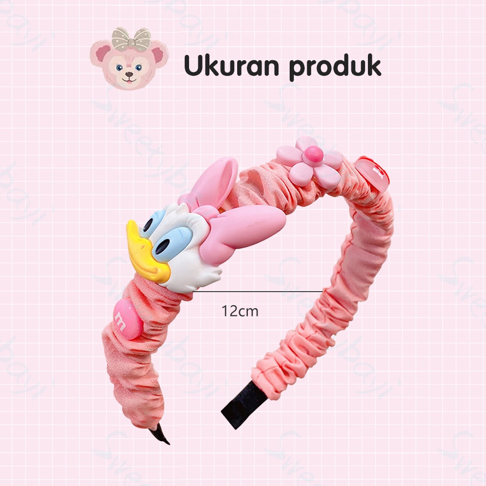 SweetyBayi Bando scrunchie karakter Bandana anak perempuan import headband anak lucu