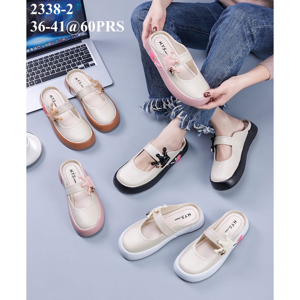 Sepatu Sandal Wanita Terbaru/Sepatu Karet Selop Slip on Jelly Import HYS 2338-2/Sendal Korea Import