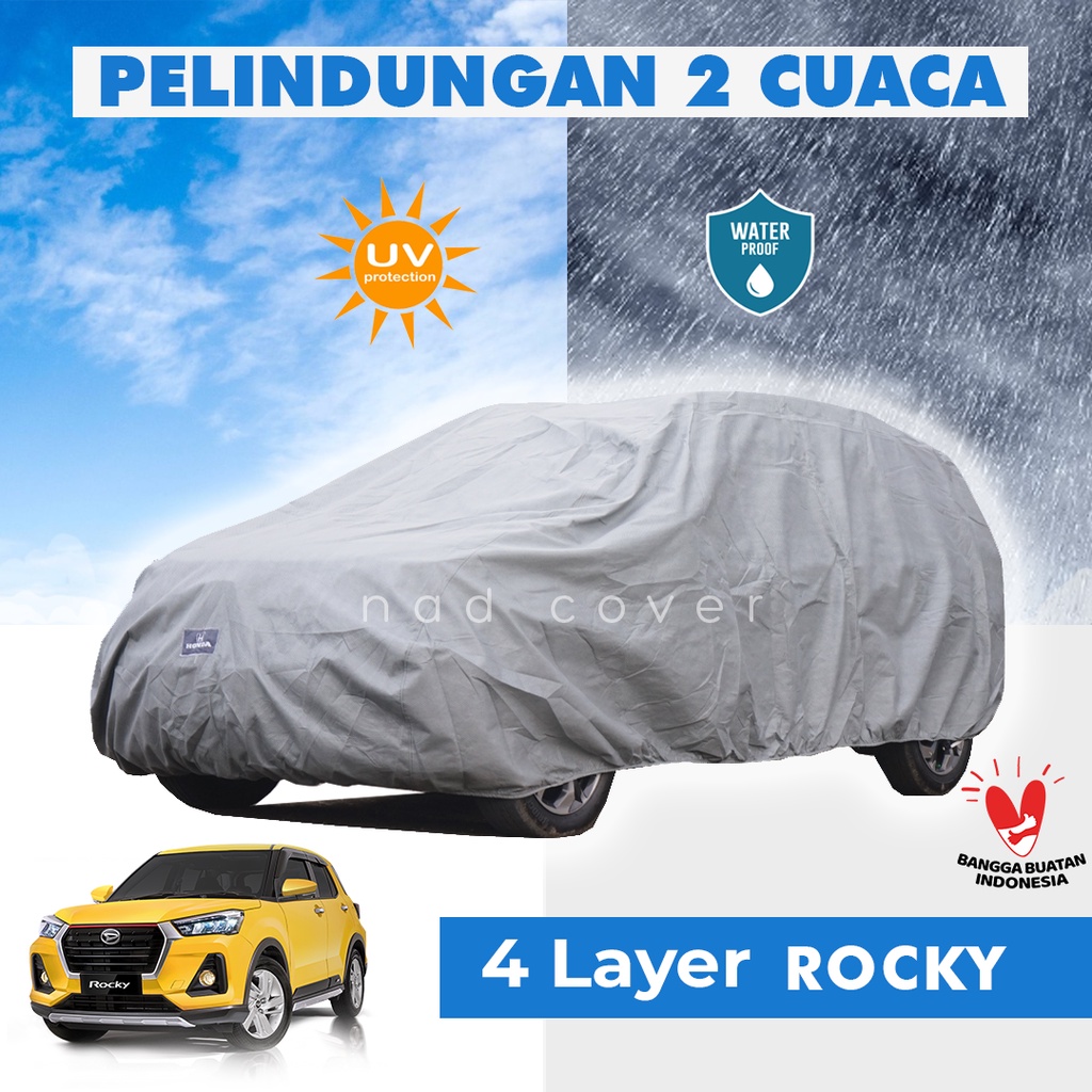 4 Lapis Body Cover Mobil Rocky Outdoor Sarung Mobil Rocky Tahan Air Waterproof