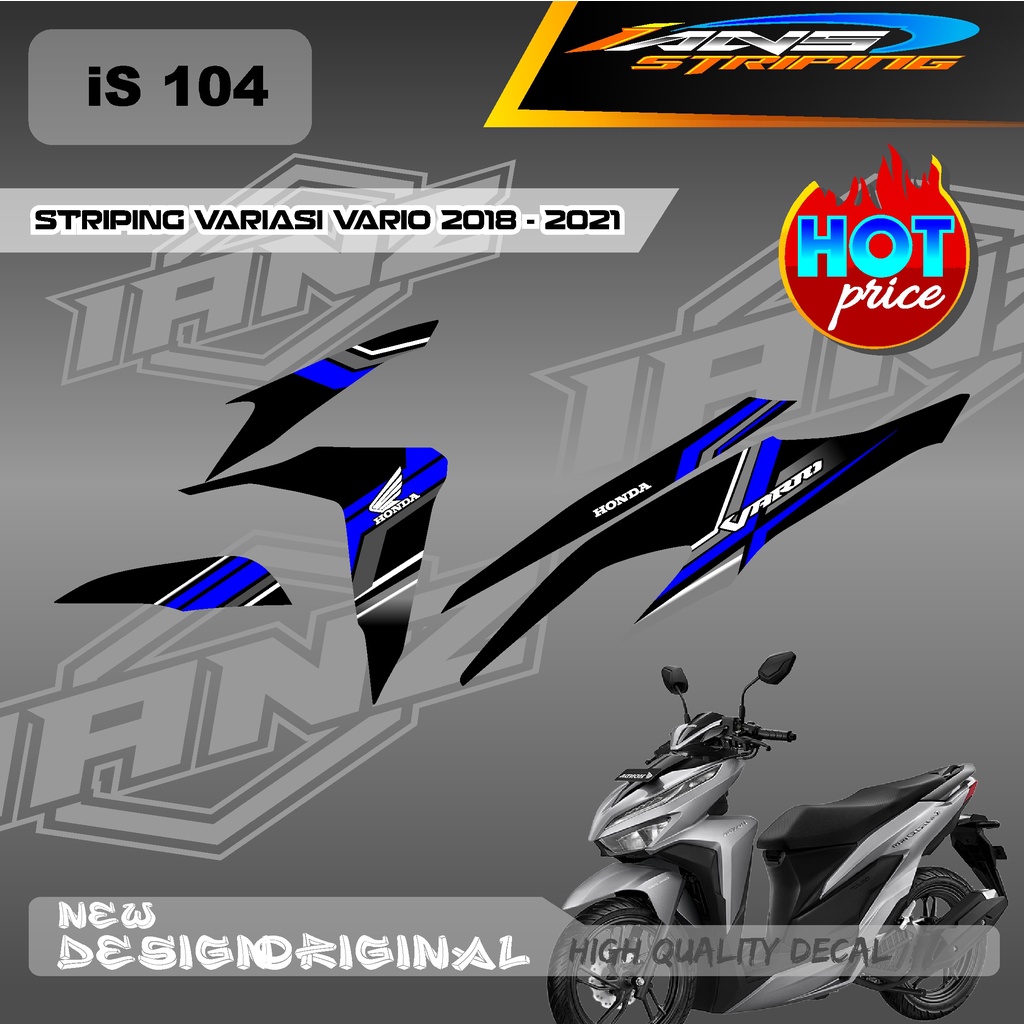 NEW DECAL STRIPING VARIO Led Vario 150 MOTIF GRAFIK RACING BAHAN HOLOGRAM / NON HOLOGRAM IS104