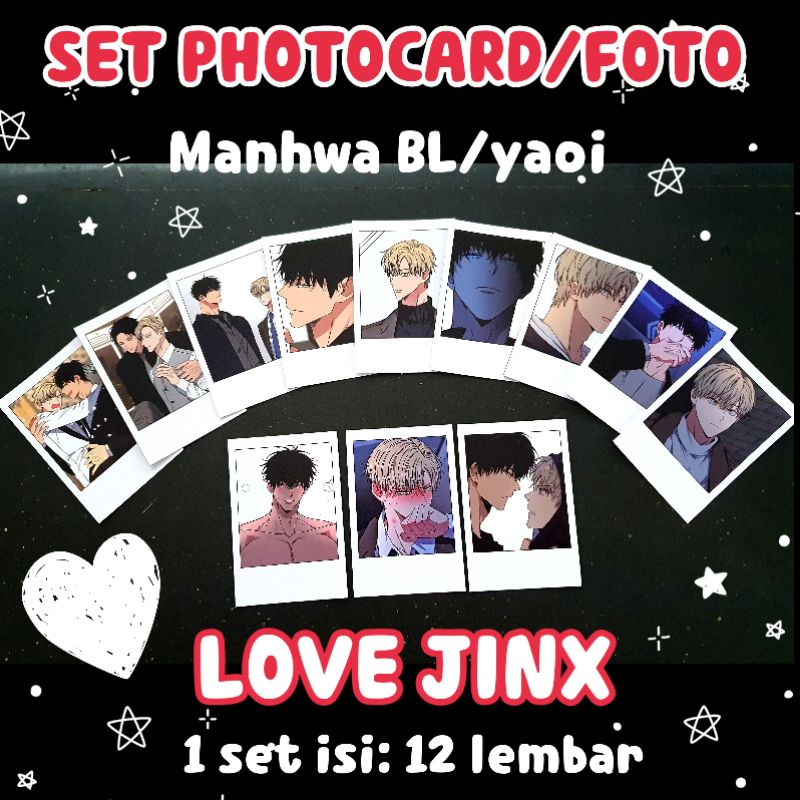 photocard/set foto manhwa love jinx (bl/yaoi)