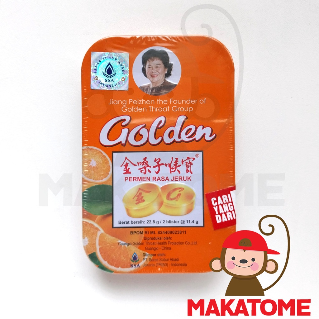 

Golden Throat Permen Rasa Jeruk 12 piece candy Kaleng SSA ORANGE