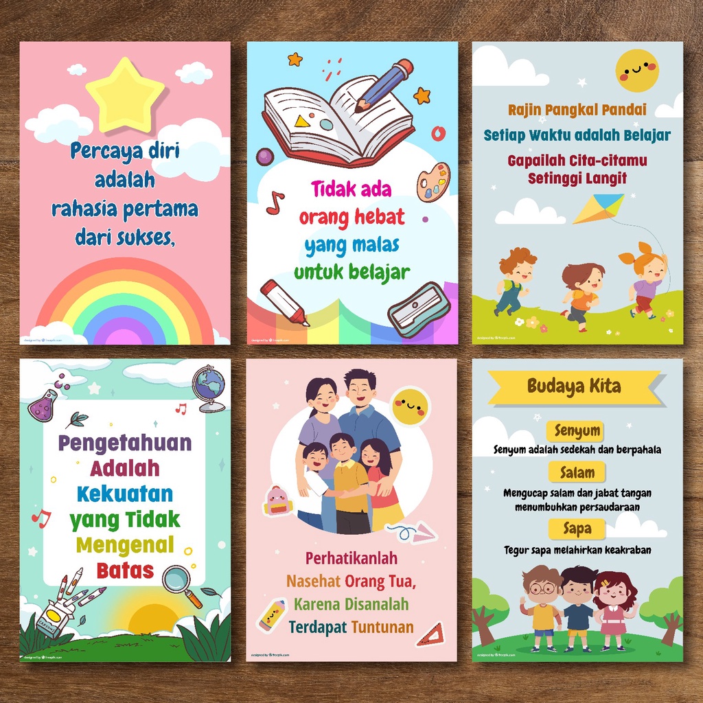 

Poster Motivasi Anak, Ukuran Kecil 21x30cm A4