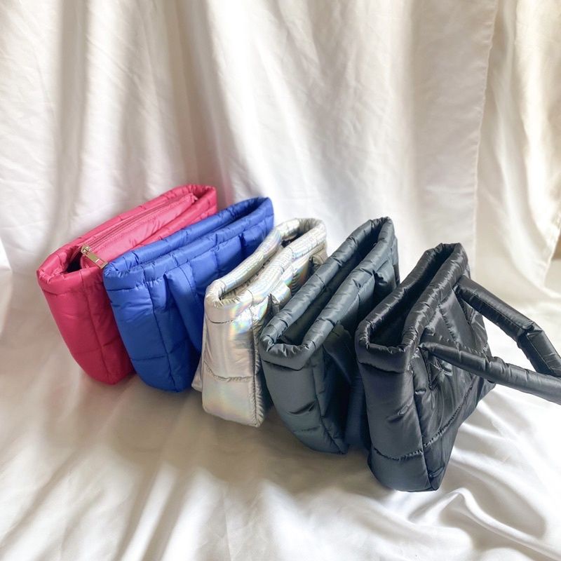 Puffy Bag Mini / Top Handle Puffy Glosy Hand Bag Wanita Parasut Bag Casual Bag Minipuffbag Sling Bag  Tas Korea Tas Bahu Wanita