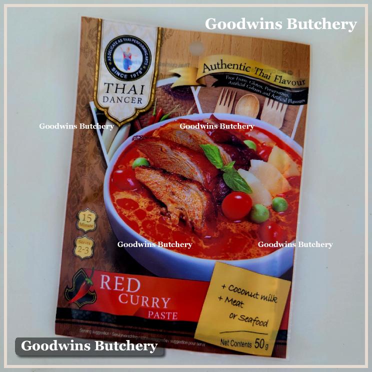 

Thai Dancer RED CURRY PASTE Thailand bumbu gulai kari sachet 50g