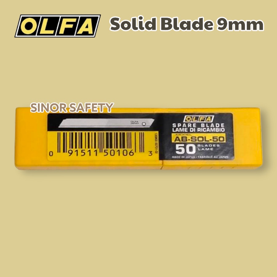 Olfa Cutter REFILL AB-SOL-50 Solid Blade 9 mm 50 pcs Per Pack