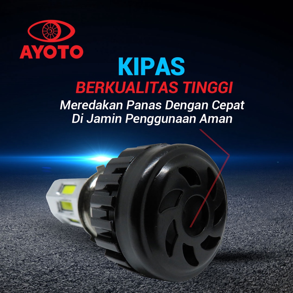 LAMPU LED MOTOR BEBEK MATIC 6 SISI AYOTO M6A AC DC 30W