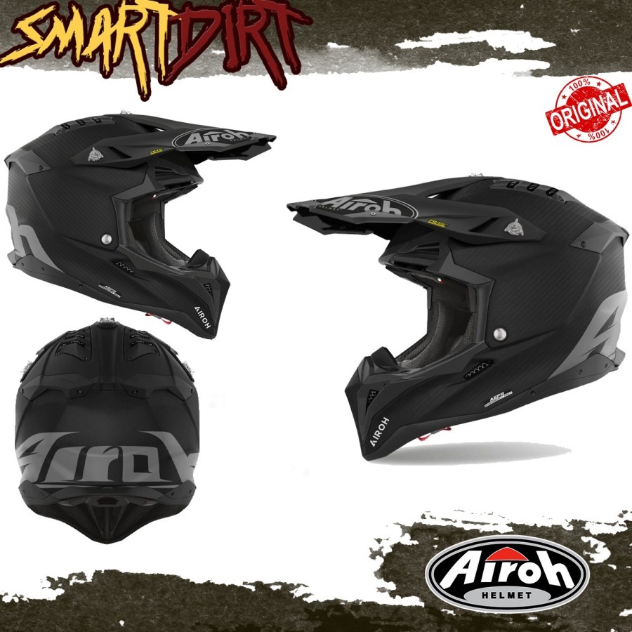 HELM CROSS AIROH AVIATOR 3 FULL CARBON HELM AIROH FULL CARBON ORI