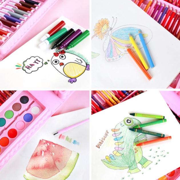 

Update - Stationary Set isi 86 & 150 pcs Pensil Crayon Warna Cat Air / Perlengkapan Sekolah Menggambar Anak / Alat Warna ,.